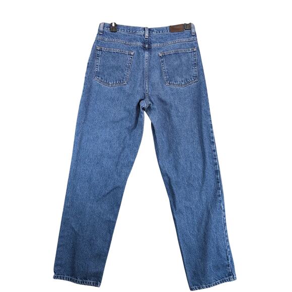 Vtg 90s-Y2K LL Bean Jeans Men's 33x31 100% Cotton Medium Wash Straight Leg Relax - Picture 2 of 9